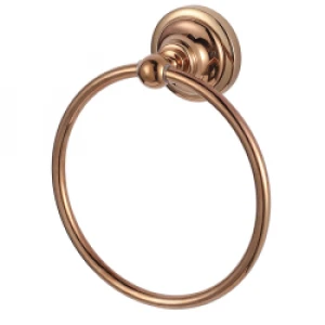 Brass Stainless PVD Rose Gold Towel Ring Wall Mounted Hardware Hotel Bathroom Accessory