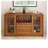 Brown Wooden Buffet Server Storage Cabinet Dining Sideboard China Hutch Cupboard for living room