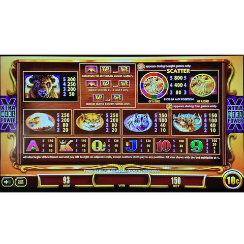 BUFFALO GOLD  game machine 2 OR 3 SCREEN OPTIONAL  550 slot machines game board