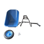 Building Construction Singel air wheel blue plastic tray wheel barrow WB6414T