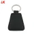 Bulk custom black faux leather key chain metal and leather key holder keyring keychains