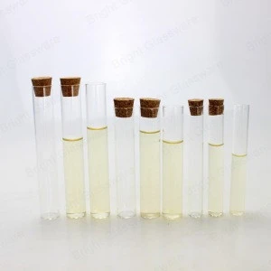 Bulk selling borosilicate glass cheap testing tube with cork
