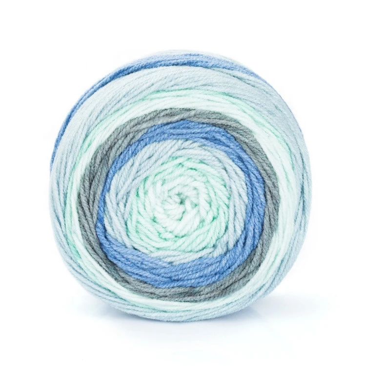 Cake Ball Wool Acrylic Blended Melange Dyed Fancy Yarn