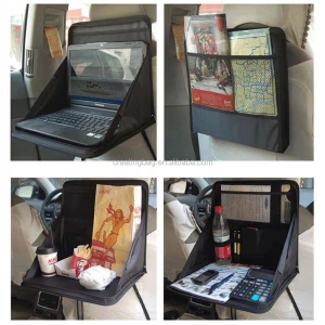 Car Laptop/Eating Back Seat Holder Desk Multi-Functional Portable Travel Seat Pad Drink Work Mount Stand Holder Table Organize