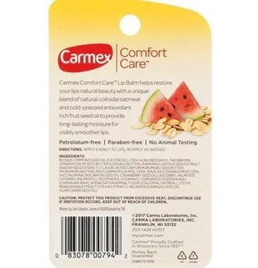 Carmex Comfort Care Colloidal Oatmeal Lip Balm Stick, Watermelon Blast, 0.15 oz Authentic Product / Authorized Seller / US FOB