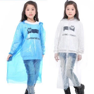 Cartoon rainwear plastic jacket rain waterproof kids raincoat for children raincoat rainsuit studentponcho rain gear