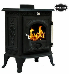 cast iron wood burning stove fireplace