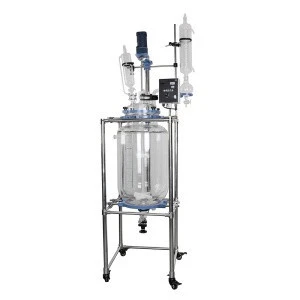 CBD Extraction System Biodiesel Reactor 100l Double Layer Glass Reactor S212-100L