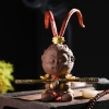 Ceramic Monkey King Figurine Sun Wukong Statue for Housewarming Congratulatory Gift Home Decor
