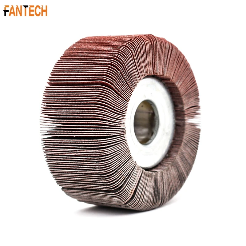 Chamfered chuck impeller unmounted flap wheel with aluminum oxide material and good performance on cleaning welding seams