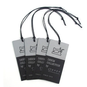 Cheap custom art paper  hand tag with string for garment