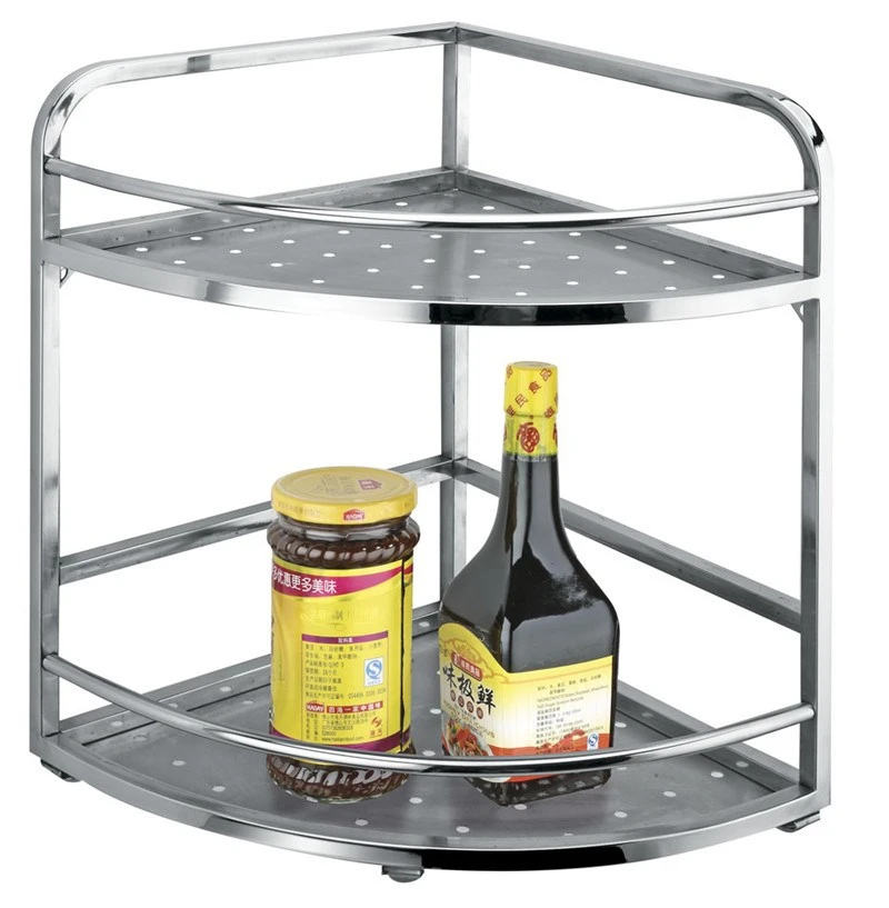 Cheap Kitchen accessories Stainless Steel Corner Storage Shelf/Rack GFR-3B