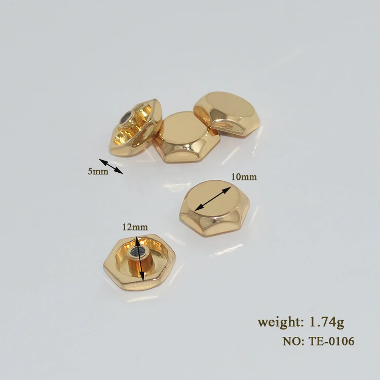 Cheap price garment and bag metal rivet decorative zinc alloy polygon and round ring button rivets