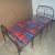 Import Cheap price lockable black single cot bed models single steel bed designs for one person from China