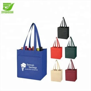 Cheap Promotional Red Wine Non Woven Tote Shopping Bag