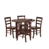 cheap solid wood black luxury modern dining room table sets