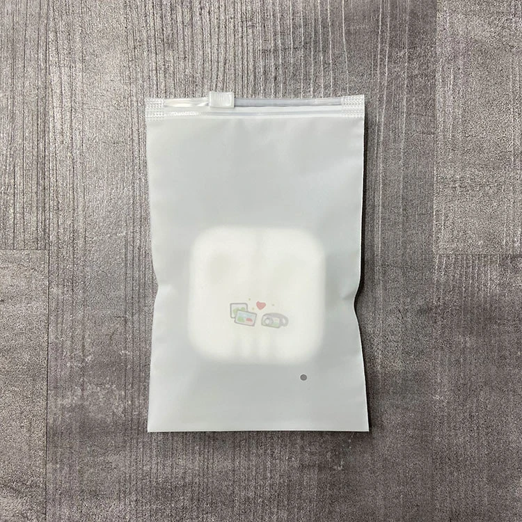 Cheap stock custom printed zipper garment shirt packaging frosted transparent slide zip lock plastic bags with own logo