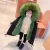 Import Children animal fur lined parka and hood big collar can be removed overcoat from China