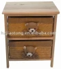 Childrens Furniture / wooden cabinet with 2 wicker drawers