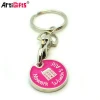 China factory cheap coin holder keychain supermarket trolley coin key
