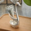 China Manufacturer metal Swan Shape Table Cutlery Holder Stainless Steel Spoon and Fork Flatware Holder