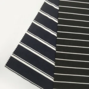 Chinese new design border feeder stripe rib knit single jersey roma fabric