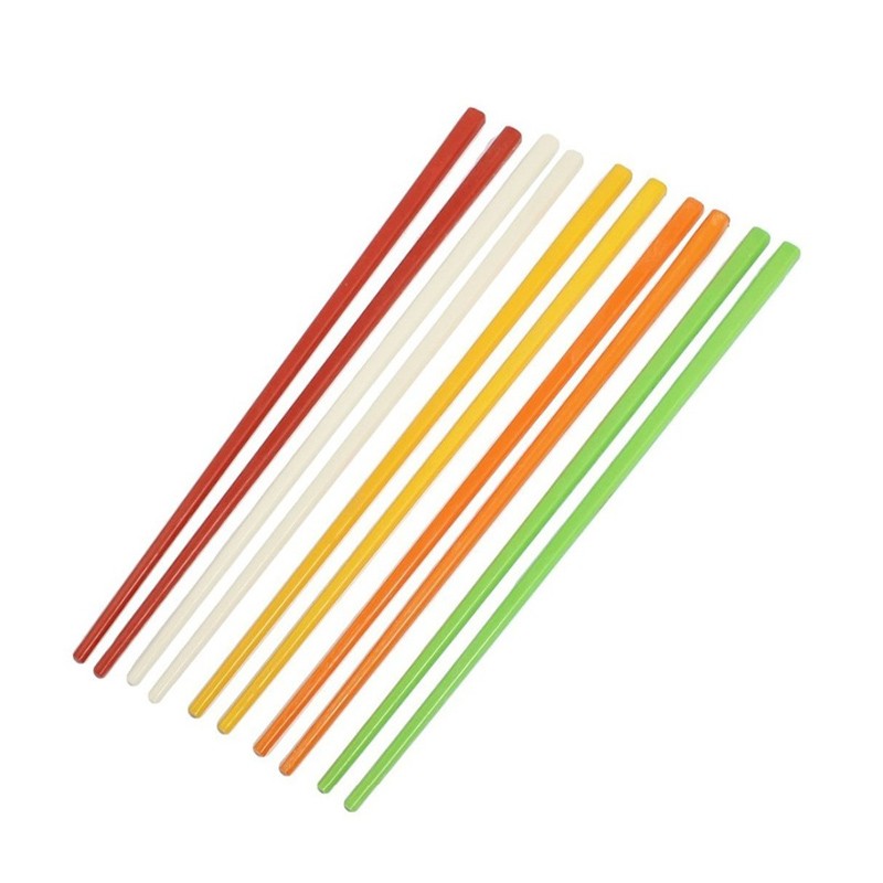 CHL factory wholesale reusable custom logo colorful disposable Chinese Japanese alloy metal melamine plastic chopsticks