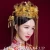 Import Classical Bride wedding headwear Chinese traditional wedding hair accessories golden phoenix crown set from China