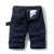 Import CN0401A Mens solid color loose cargo shorts mens new style multi-pocket casual five-point pants from China