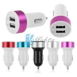 Colored aluminum round shape 5V 2.1A USB Car Adapter