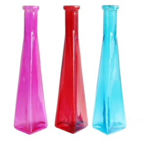 colored glass flower vase for decoration