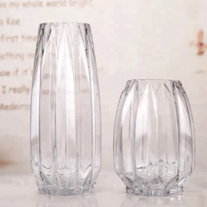 Colored glass flower vase, glass vase for wedding centerpiece