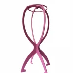 Colorful Adjustable Wig Stands Plastic Hat Display Wig Head Holder Mannequin Head Stand Portable Folding Wig Stand