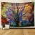 Import Colorful Tree Tapestry Wall Hanging Psychedelic Bohemian Mandala Hippie Tapestry from China
