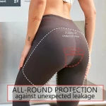 Comfy women period workout leggings menstruation fitness sports yoga pants with buil-in panties