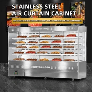 Commercial 2 Meters Meat Display Fridge Display Fridge Glass Door Comercial Fridge Display