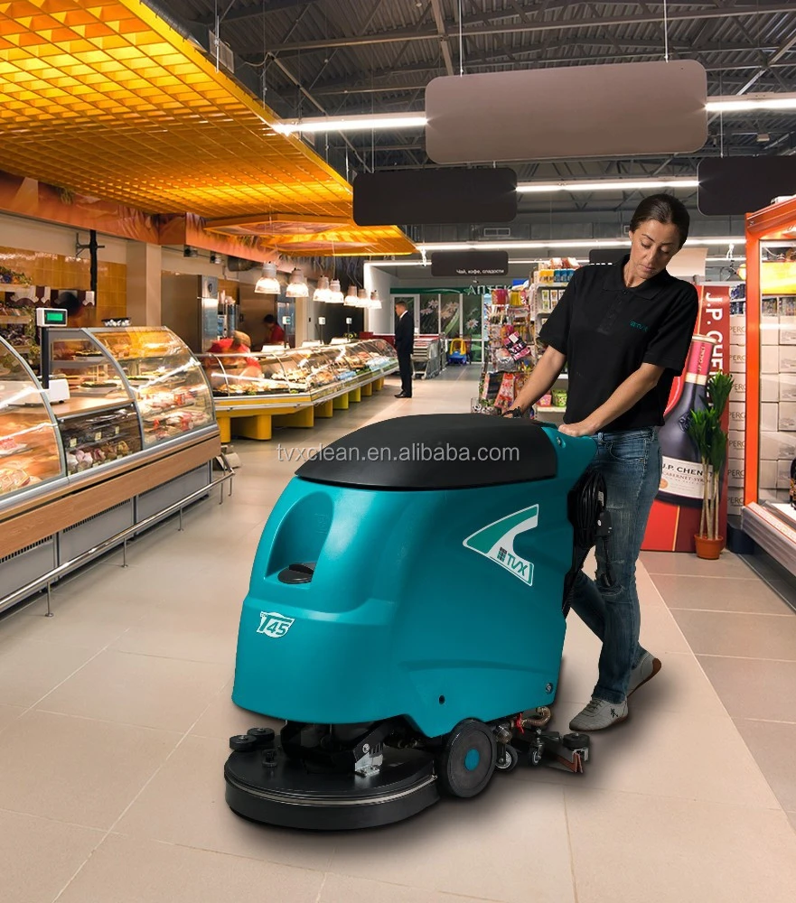 Commercial and industrial floor cleaning machines