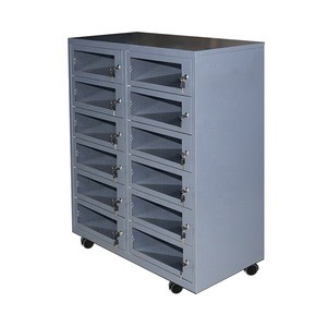 Commercial Metal Furniture 12 Doors Key Lock Tool Cabinets with Caster