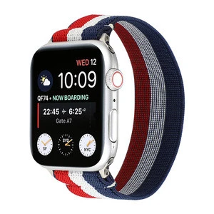 Compatible Slim Nylon Wristband Elastic Watch Band For Apple Watch 42mm Band