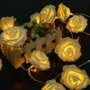 Competitive price Festival Battery Operated flower Rose string led Christmas Decoration Light