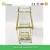 Import Contemporary Gold Metal Acrylic Bar Trolley with Clear Glass Top from China