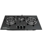 Cooking appliances 3 burner embedded gas stove glass