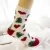 Coral Christmas Socks Women Winter Warm Tree Renntier Santa Claus Fuzzy Soft Casual Mid-calf Hosiery X-mas Gifts