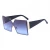 Import custom 2020 trendy fashion square rimless gradient oversized shades women sunglasses from China