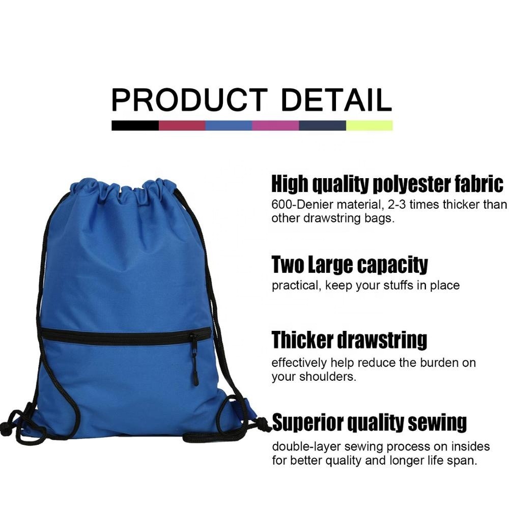 Custom branded large 420d 600d oxford basketball soccer football eco nylon packaging heavy duty sport drawstring gym bag
