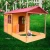 Import Custom Collins Wooden Playhouse With Sand Box Two In One Kids Outdoor Playhouse For Sale With House Slide from China