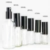 Custom frosted glass crystal body oil spray pump perfume bottles 10 ml 15ml 20ml 30ml 50ml 100 ml 150 ml 200ml