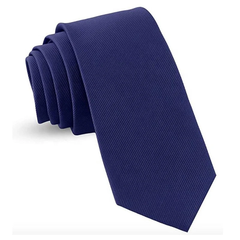 custom high quality formal pure black polyester neck ties for men