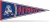 Import custom high quality new england patriots Felt flag 12*30 inches America football club decoration Felt pennant flag from China