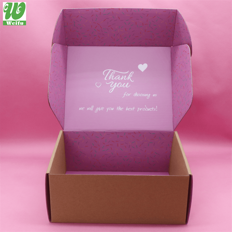 Buy Custom Logo Cardboard Cartons Shipping Mailer Box Pink Cosmetic Set ...